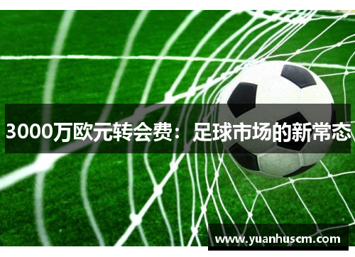 3000万欧元转会费：足球市场的新常态